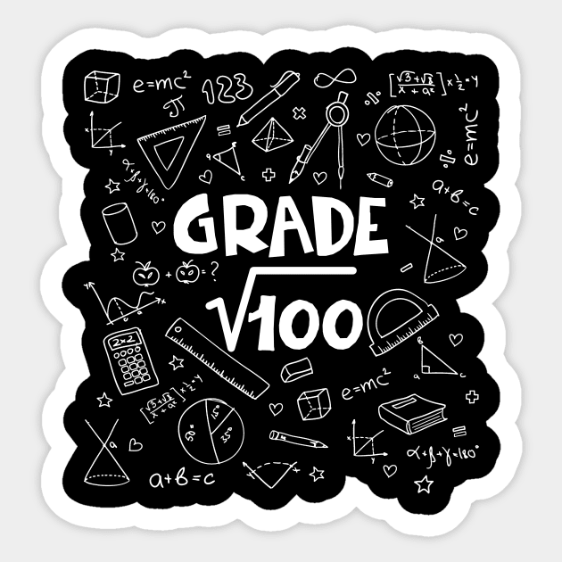 10th Grade Math Square Root Of 100 Back To School T-Shirt Gift Sticker by Terryeare